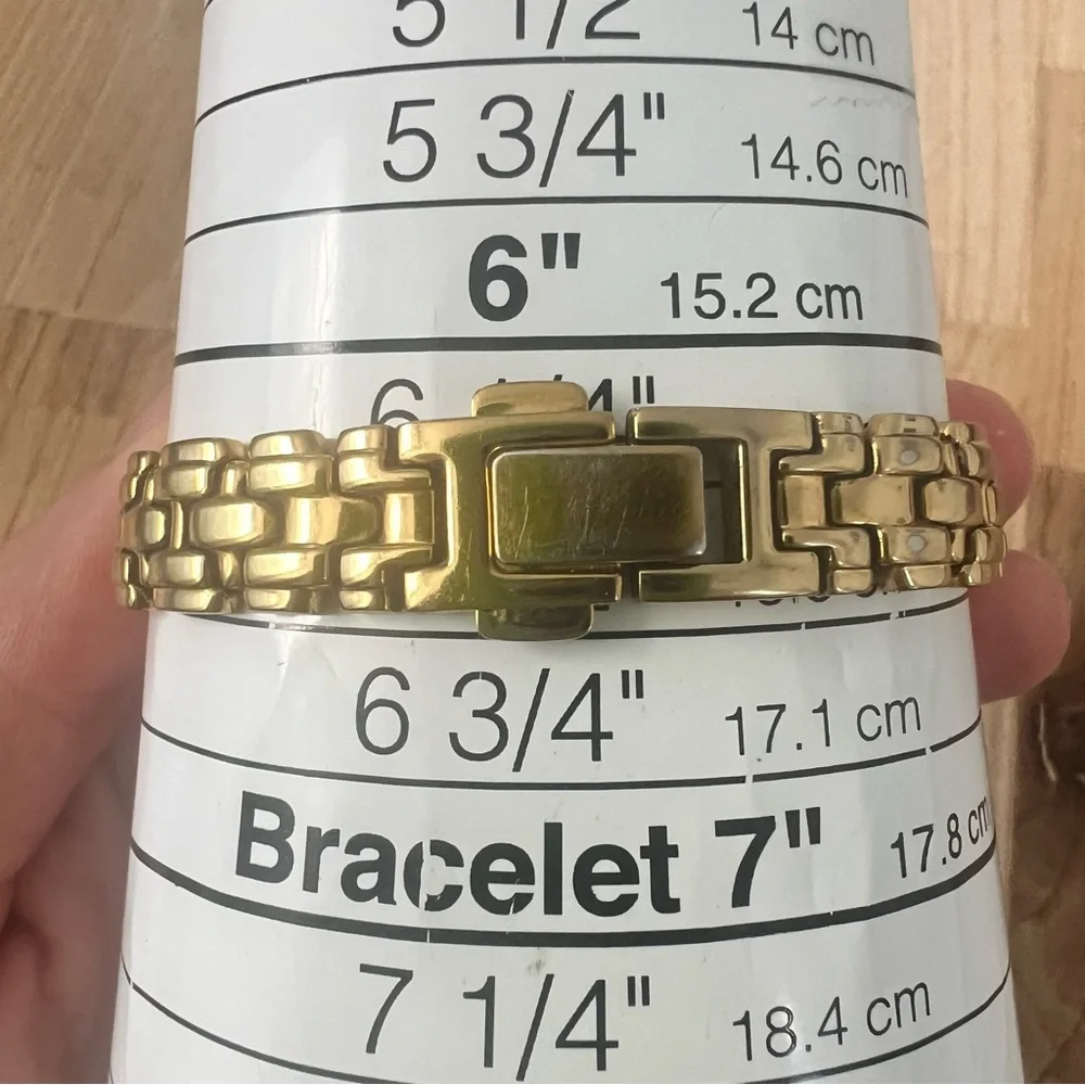 Citizen eco drive ladies gold tone hexagonal bracelet watch